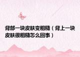 背部一块皮肤变粗糙（背上一块皮肤很粗糙怎么回事）