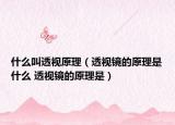 什么叫透视原理（透视镜的原理是什么 透视镜的原理是）