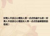 好男人不该让心爱的人受一点点伤是什么歌（好男人不应该让心爱的女人受一点点伤是哪首歌的歌词）