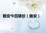 雅安今日猪价（雅安）