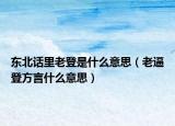 东北话里老登是什么意思（老逼登方言什么意思）
