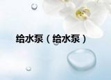 给水泵（给水泵）