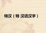 特汉（特 汉语汉字）
