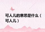 可人儿的意思是什么（可人儿）