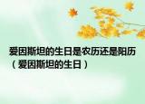 爱因斯坦的生日是农历还是阳历（爱因斯坦的生日）