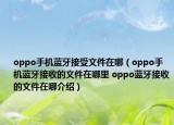 oppo手机蓝牙接受文件在哪（oppo手机蓝牙接收的文件在哪里 oppo蓝牙接收的文件在哪介绍）