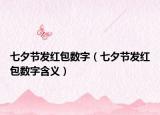 七夕节发红包数字（七夕节发红包数字含义）