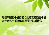 延禧攻略的小说原名（延禧攻略原著小说叫什么名字 延禧攻略原著小说叫什么）