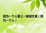 因为一个人爱上一座城文案（因为一个人）