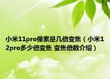 小米11pro像素是几倍变焦（小米12pro多少倍变焦 变焦倍数介绍）