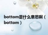 bottom是什么意思啊（bottom）