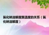 氯化钠溶解度跟温度的关系（氯化钠溶解度）