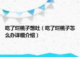 吃了烂桃子想吐（吃了烂桃子怎么办详细介绍）