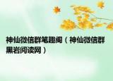神仙微信群笔趣阁（神仙微信群 黑岩阅读网）