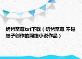 奶爸至尊txt下载（奶爸至尊 不是蚊子创作的网络小说作品）