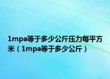 1mpa等于多少公斤压力每平方米（1mpa等于多少公斤）