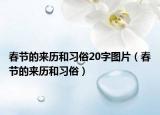 春节的来历和习俗20字图片（春节的来历和习俗）