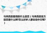 马来西亚是用的什么语言（马来西亚官方语言是什么啊?怎么好多人都会说中文呢?）