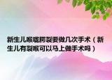 新生儿喉咙腭裂要做几次手术（新生儿有裂喉可以马上做手术吗）
