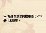 vcr是什么意思网络用语（VCR是什么意思）