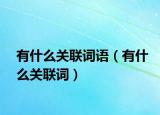 有什么关联词语（有什么关联词）