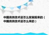 中国高铁技术是怎么发展起来的（中国高铁技术是怎么来的）