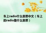 车上radio什么意思中文（车上的radio是什么意思）