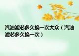 汽油滤芯多久换一次大众（汽油滤芯多久换一次）