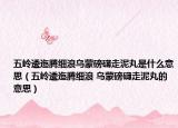 五岭逶迤腾细浪乌蒙磅礴走泥丸是什么意思（五岭逶迤腾细浪 乌蒙磅礴走泥丸的意思）