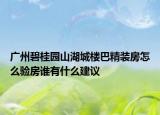 广州碧桂园山湖城楼巴精装房怎么验房谁有什么建议