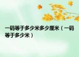 一码等于多少米多少厘米（一码等于多少米）