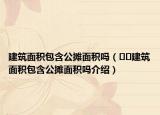 建筑面积包含公摊面积吗（﻿﻿建筑面积包含公摊面积吗介绍）