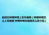 如何在哔哩哔哩上发布视频（哔哩哔哩怎么上传视频 哔哩哔哩发视频怎么发介绍）