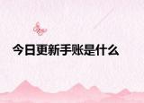 今日更新手账是什么