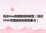 简述dna双螺旋结构模型（简述DNA双螺旋结构模型要点）