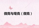 微克与毫克（微克）