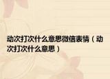 动次打次什么意思微信表情（动次打次什么意思）