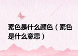 素色是什么颜色（素色是什么意思）