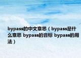bypass的中文意思（bypass是什么意思 bypass的音标 bypass的用法）