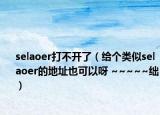 selaoer打不开了（给个类似selaoer的地址也可以呀 ~~~~~绌）