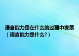 语言能力是在什么的过程中发展（语言能力是什么?）