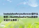 bestwishesforyouforever是什么意思（BestWishesForYou译成中文是什么意思）