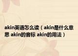 akin英语怎么读（akin是什么意思 akin的音标 akin的用法）