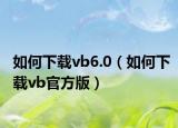 如何下载vb6.0（如何下载vb官方版）