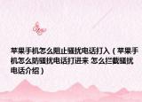 苹果手机怎么阻止骚扰电话打入（苹果手机怎么防骚扰电话打进来 怎么拦截骚扰电话介绍）