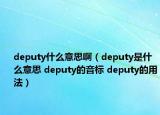 deputy什么意思啊（deputy是什么意思 deputy的音标 deputy的用法）