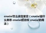 crucial怎么读音发音（crucial是什么意思 crucial的音标 crucial的用法）