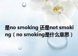 是no smoking 还是not smoking（no smoking是什么意思）