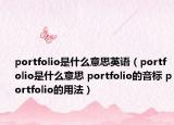portfolio是什么意思英语（portfolio是什么意思 portfolio的音标 portfolio的用法）