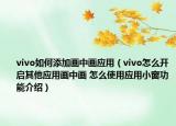 vivo如何添加画中画应用（vivo怎么开启其他应用画中画 怎么使用应用小窗功能介绍）
